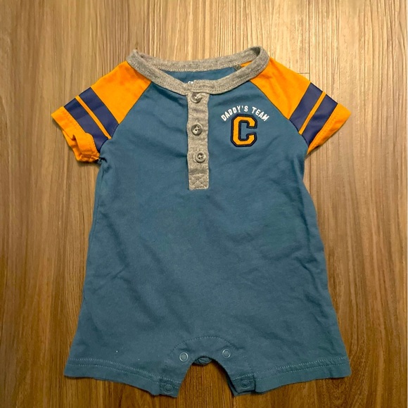 Carter's Blue and Orange Infant Romper size 3M - Picture 1 of 4